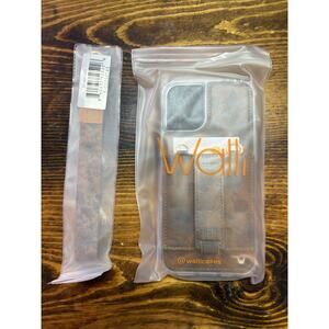 Walli Golden Harvest Brown‎ Purse Case And Matching Wrist Lanyard Iphone 16 Plus